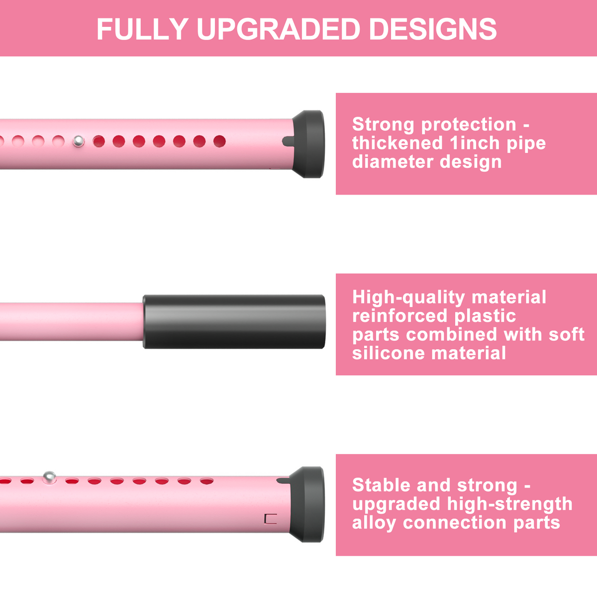 AceMining Sliding Door Security Bar - Pink - Construction Details