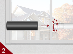 Step 2: attach the protective end cap to the security bar