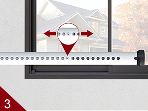 Step 3: adjust the bar length using the locking positions