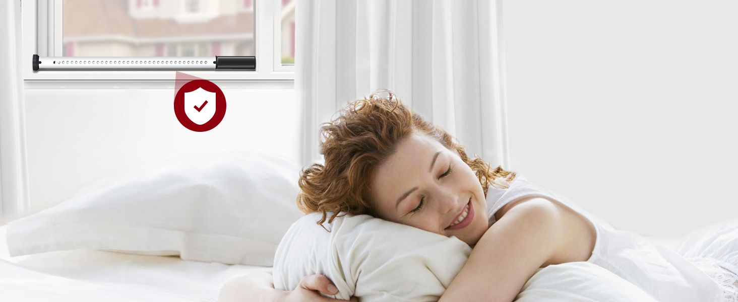 AceMining security bar installed in a bedroom sliding window